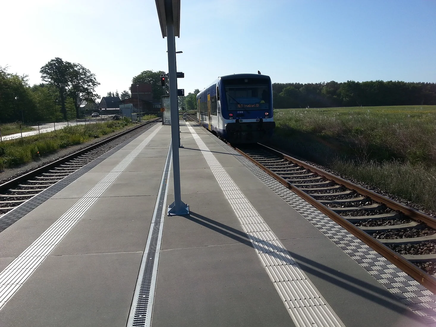 Bahnhof und Bahnsteig Friedersdorf, Gemeinde Heidesee