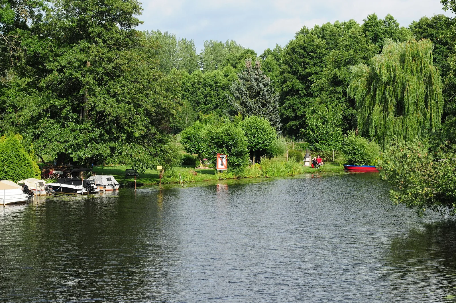 Die Dahme an der Prieroser Mühle, Gemeinde Heidesee